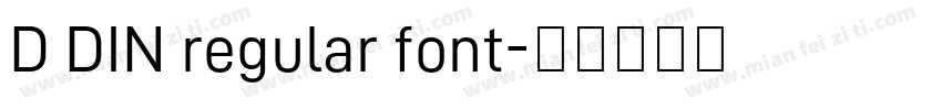 D DIN regular font字体转换